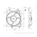 1253.P8 Hot selling radiator cooling fan for PEUGEOT207